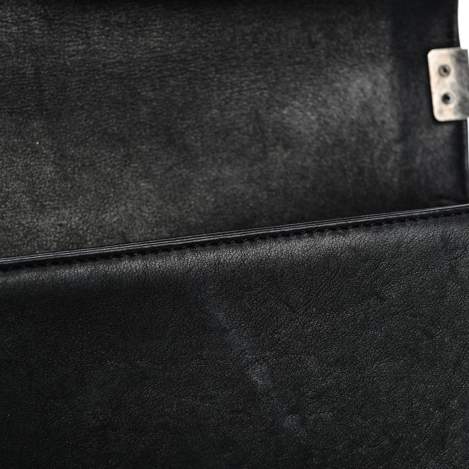 Chanel Calfskin Embossed Cordoba Medium Boy Flap Black 10 of 12