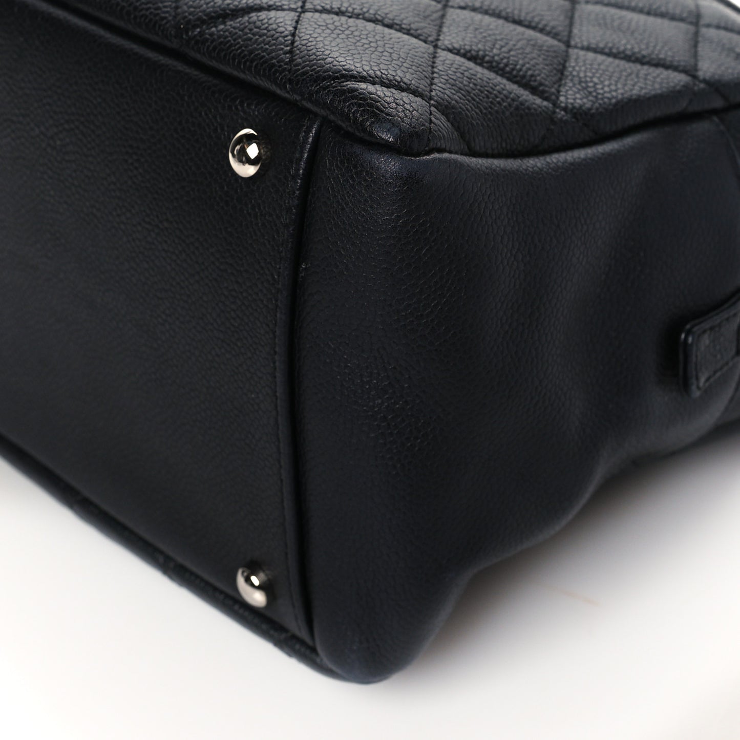 Caviar Quilted Petit Timeless Tote PTT Black