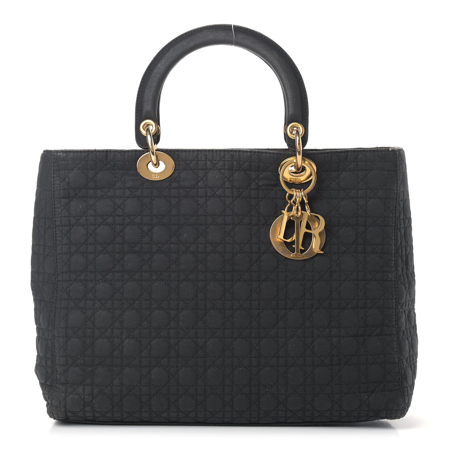 Nylon Cannage Large Lady Dior Black