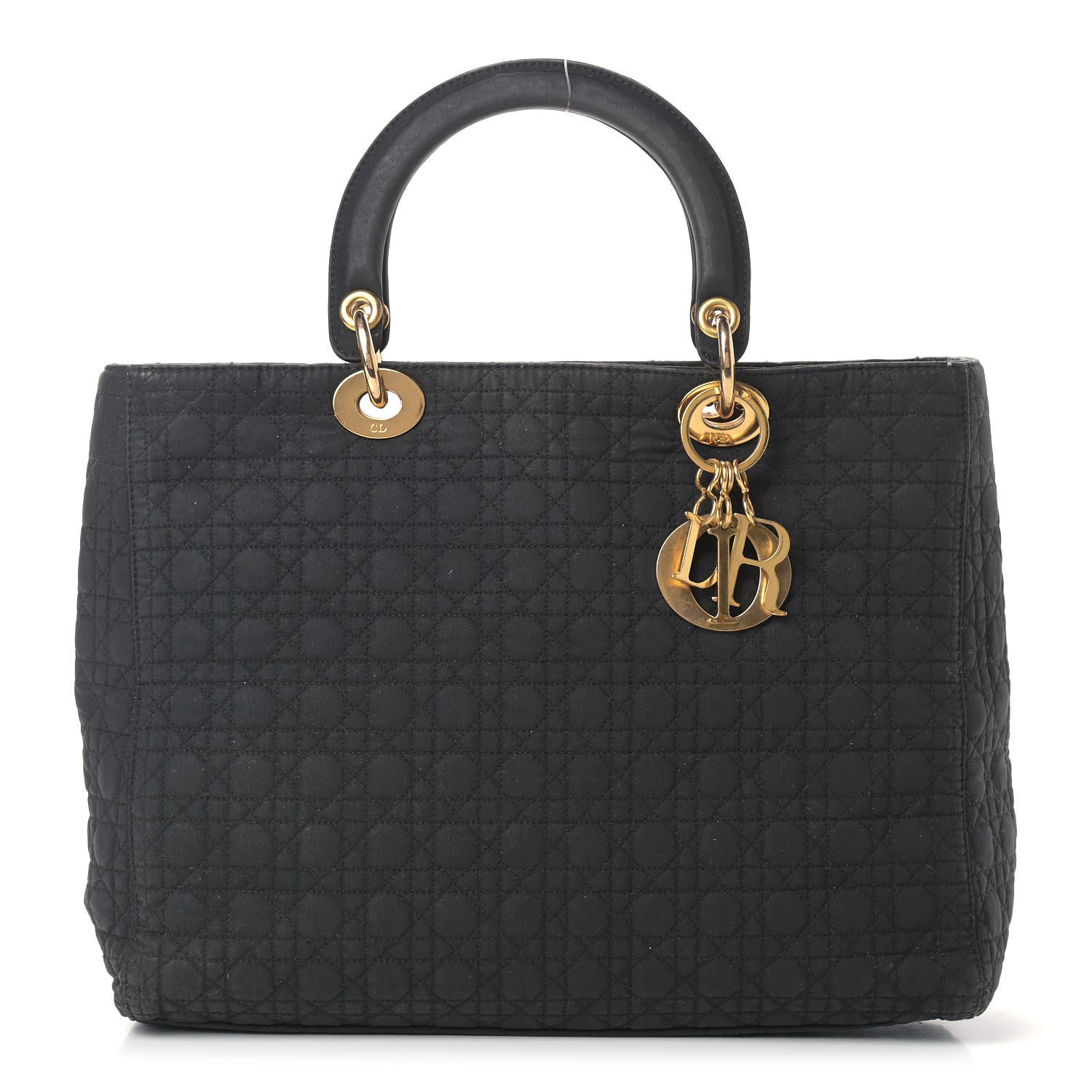 Christian Dior Nylon Cannage Large Lady Dior Black 1 of 15
