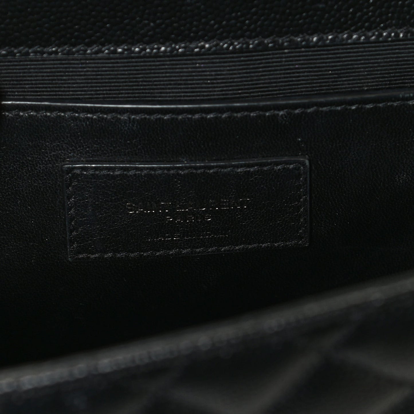 Grain De Poudre Textured Mixed Matelasse Triquilt Medium Monogram Satchel Black