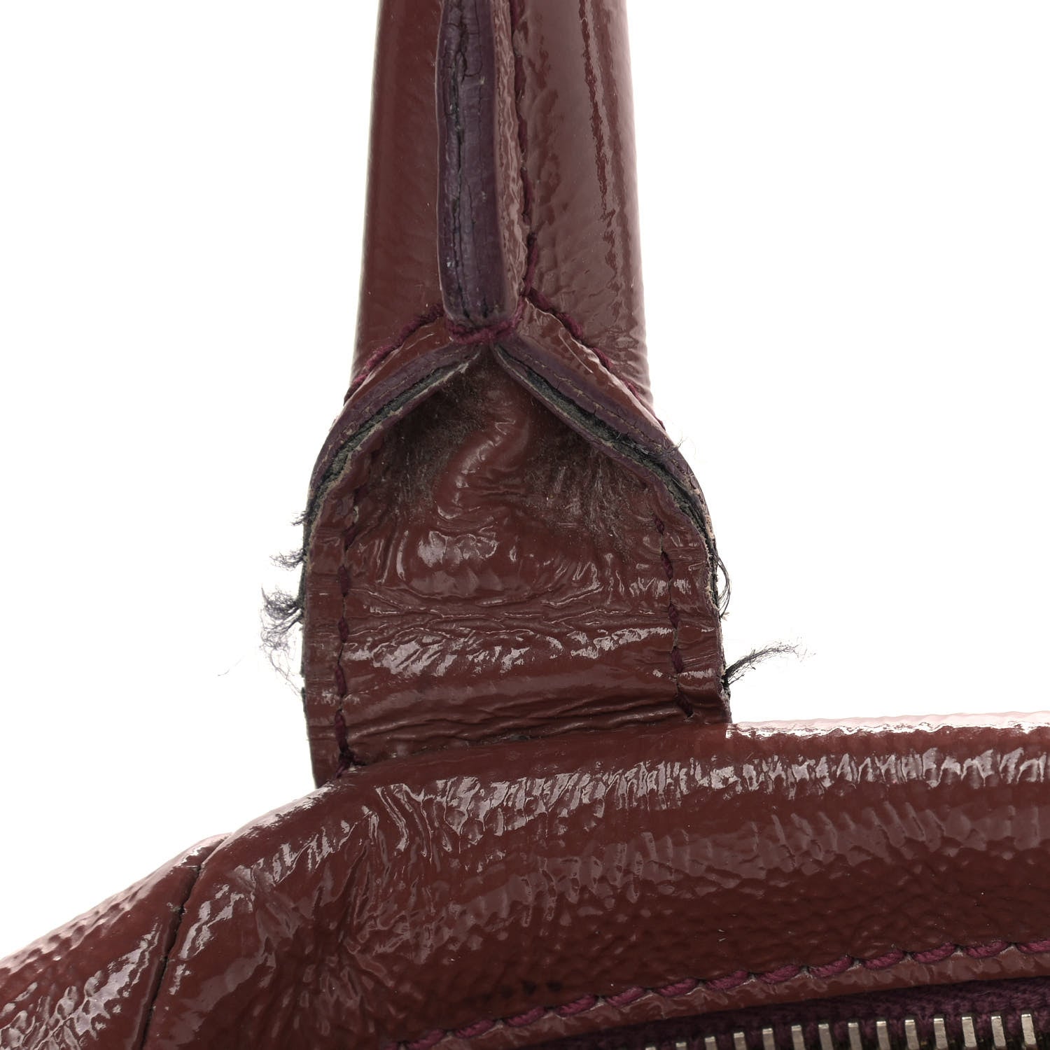 Saint Laurent Textured Patent Medium Easy Sac Dark Red 16 of 23