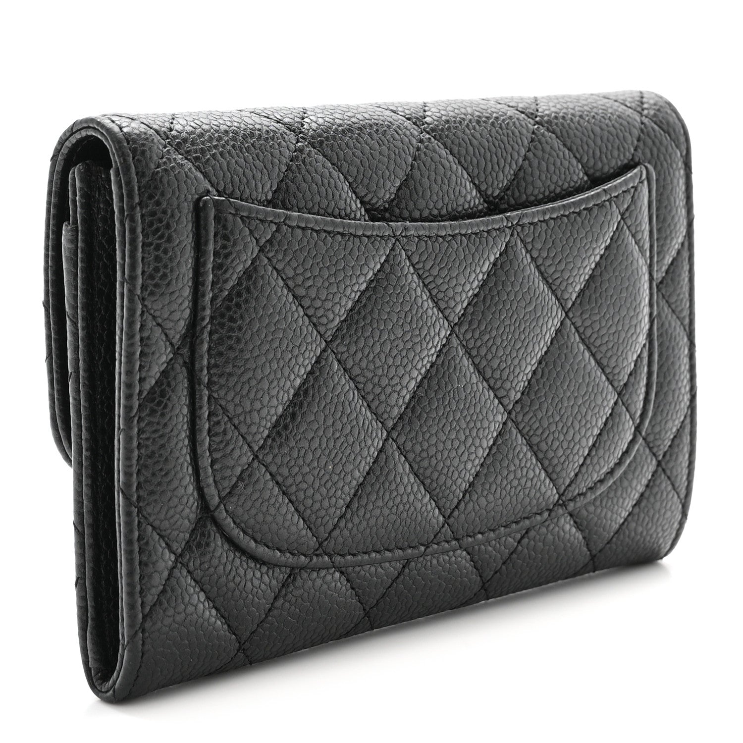 Chanel Caviar Quilted Small Flap Wallet Black 3 of 9