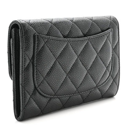 Chanel Caviar Quilted Small Flap Wallet Black 3 of 9