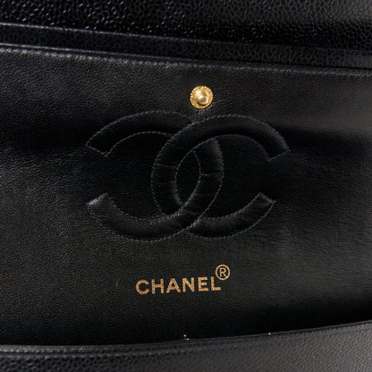Chanel Caviar Quilted Medium Double Flap Black 6 of 13