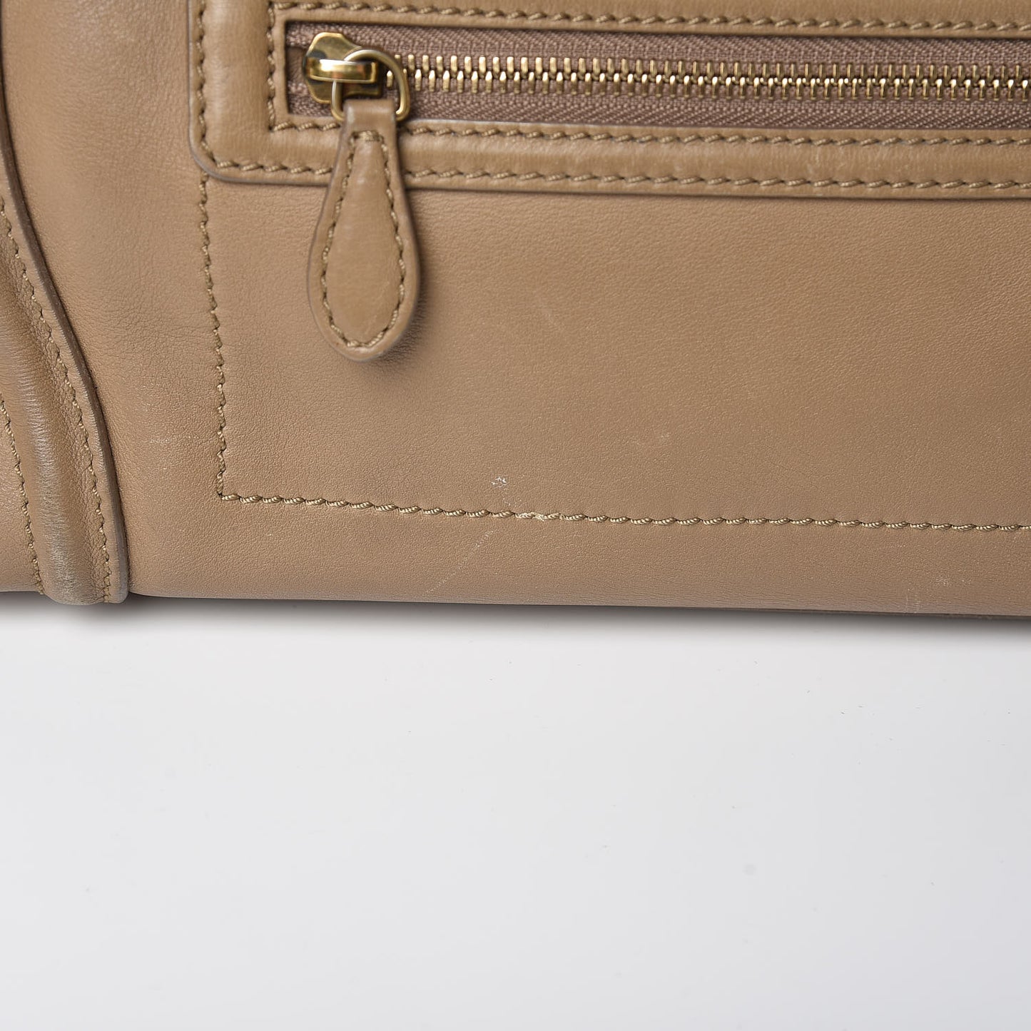 Smooth Calfskin Mini Luggage Camel