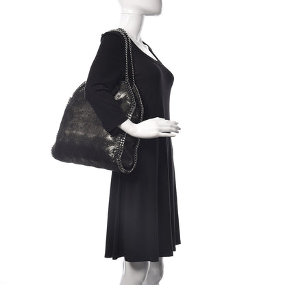 Stella McCartney Chamois Shiny Dotted Small Falabella Tote Ruthenium 2 of 11