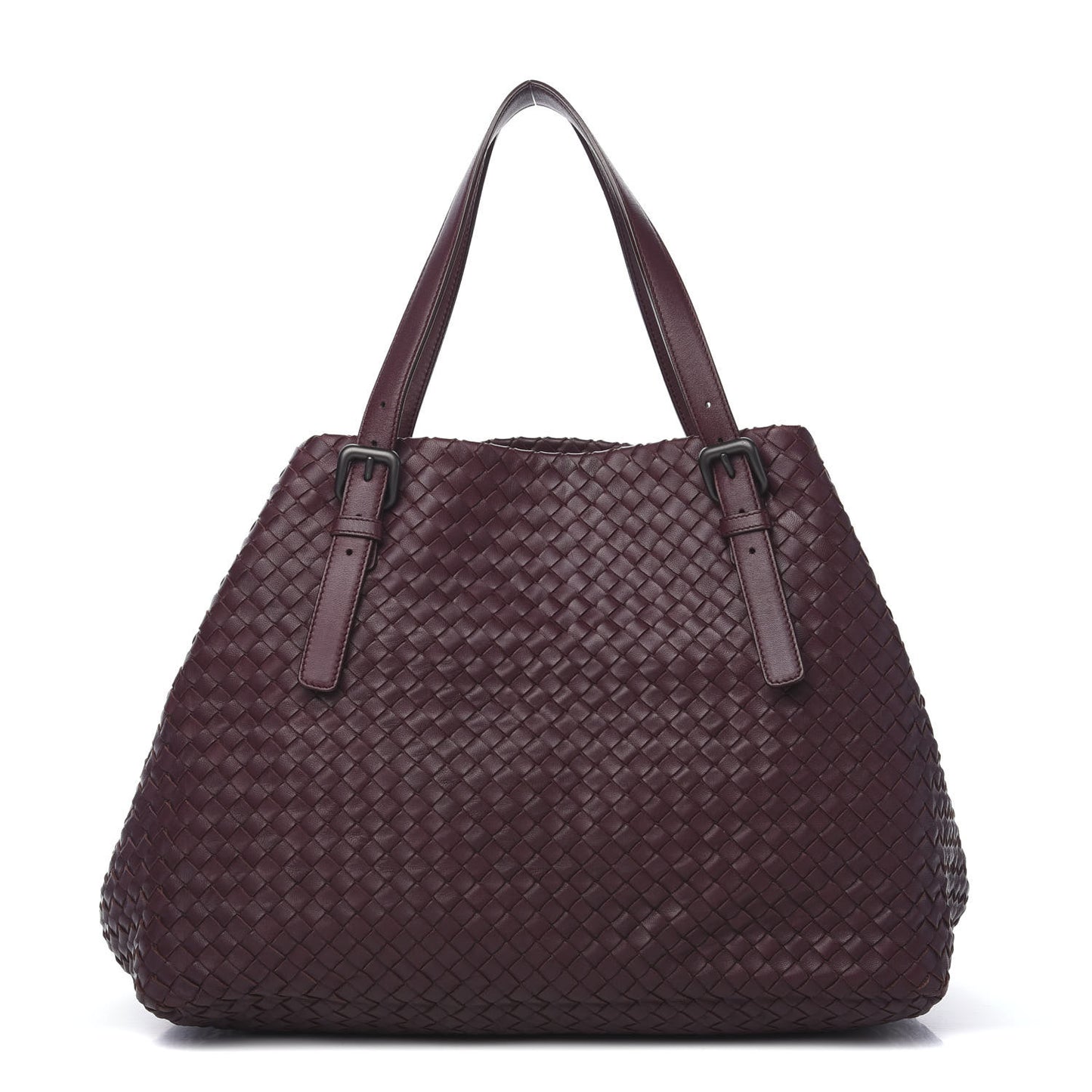 Nappa Intrecciato Large Cesta Tote Aubergine
