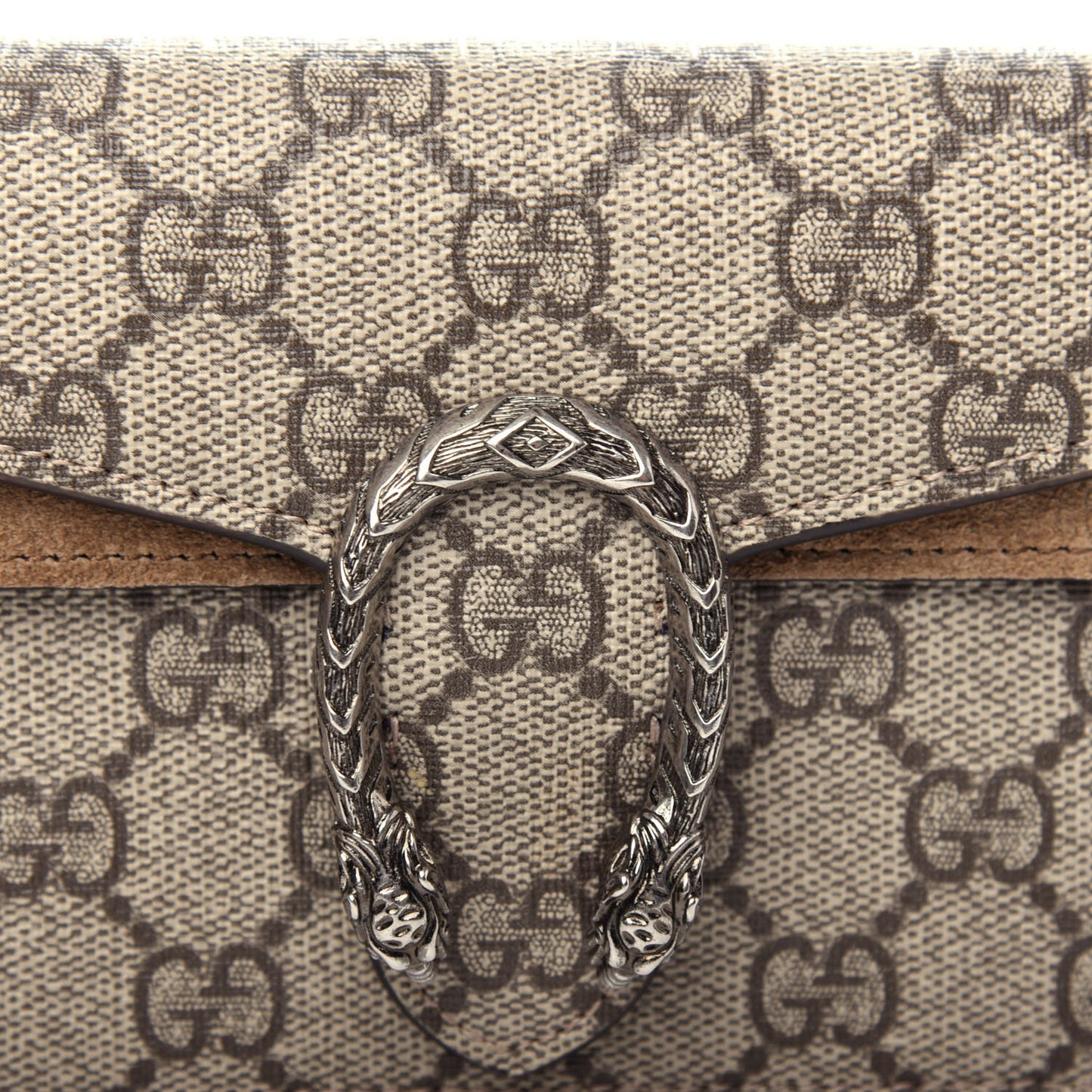 GG Supreme Monogram Super Mini Dionysus Shoulder Bag Taupe