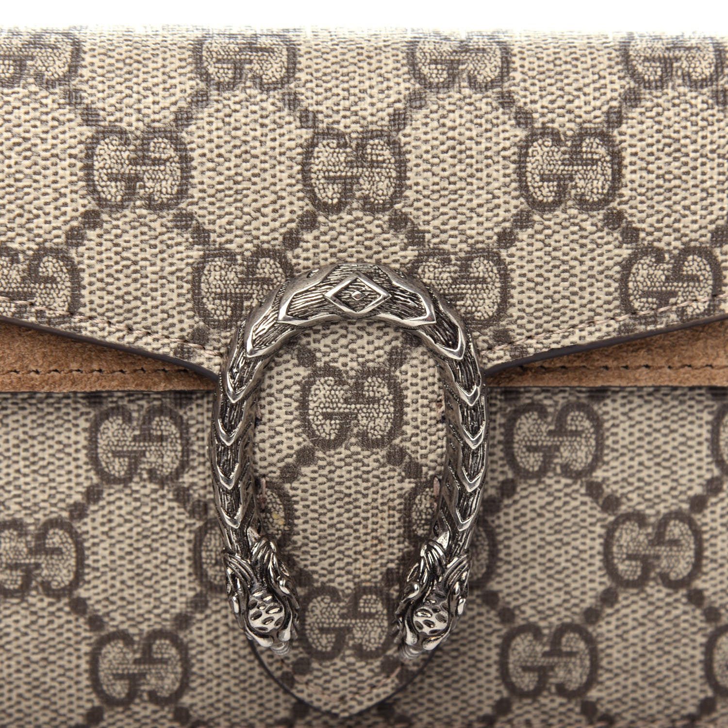Gucci GG Supreme Monogram Super Mini Dionysus Shoulder Bag Taupe 9 of 10