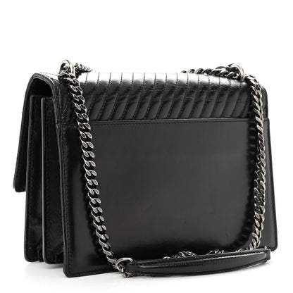Saint Laurent Lambskin Mixed Quilted Medium Monogram Sunset Black 3 of 10