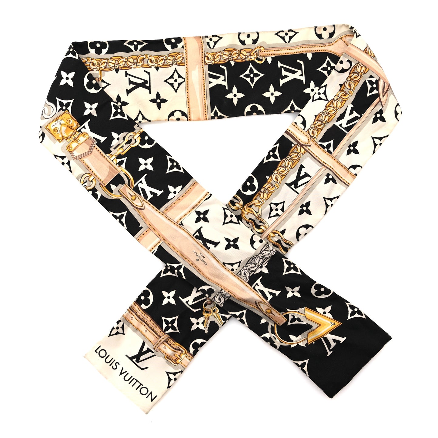 Silk Monogram Confidential Bandeau Black