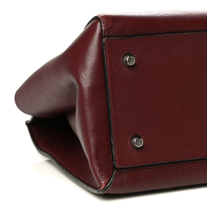 Celine Drummed Calfskin Large Edge Shoulder Bag Burgundy 9 of 32