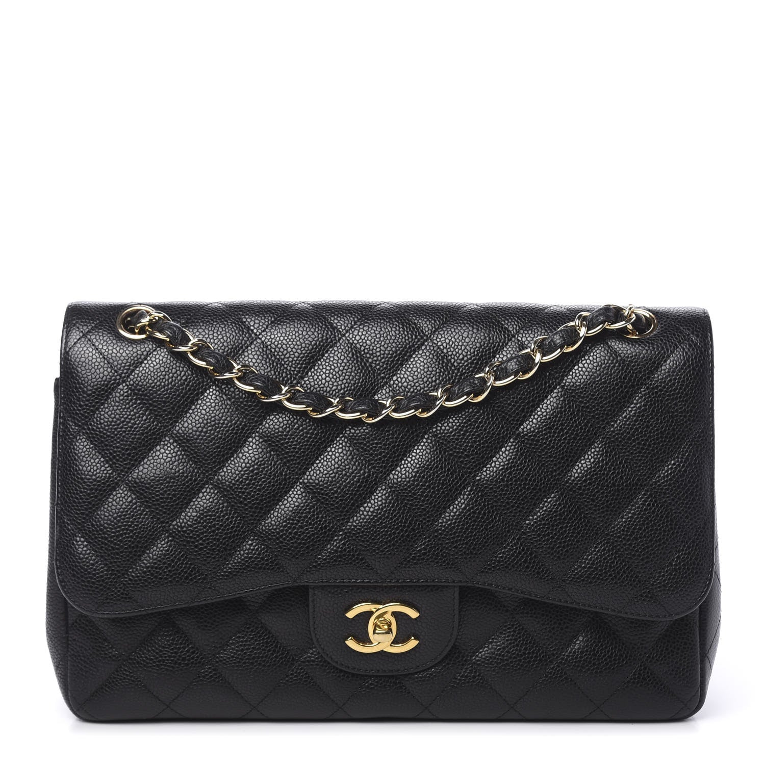 Chanel Caviar Quilted Jumbo Double Flap Black 1 of 11