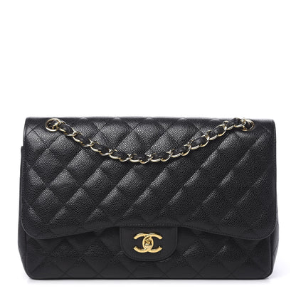 Chanel Caviar Quilted Jumbo Double Flap Black 1 of 11