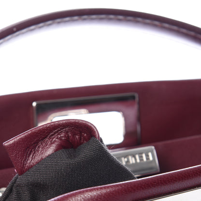 Fendi Nappa Mini Peekaboo Iconic Satchel Bordeaux 5 of 13