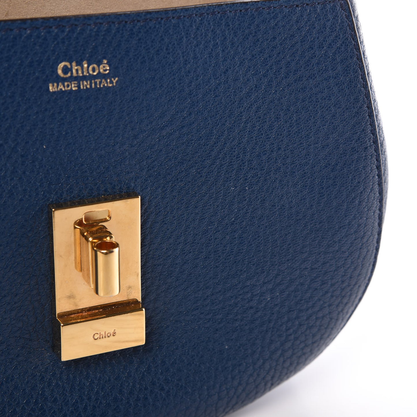 Grained Lambskin Mini Drew Shoulder Bag Factory Blue