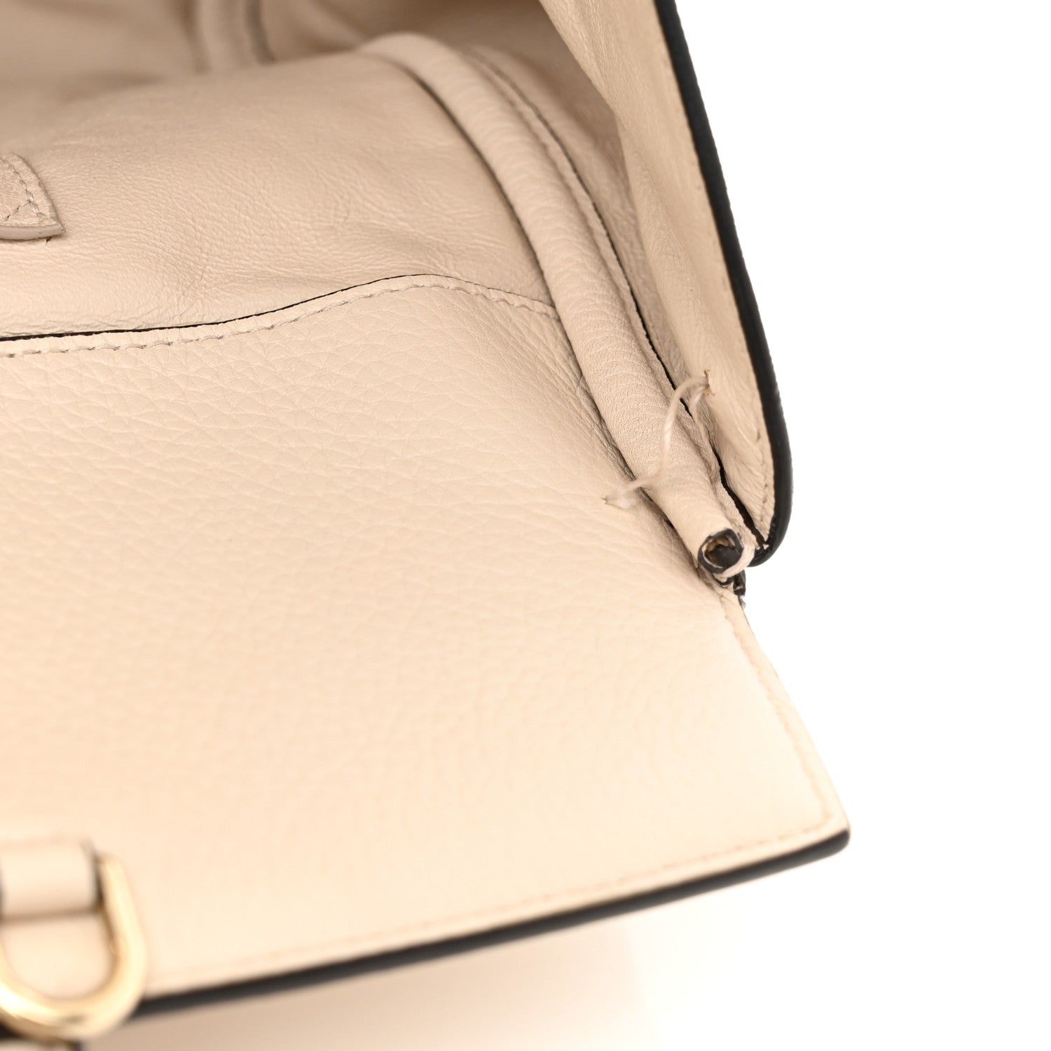 Salvatore Ferragamo Calfskin Large Studio Bag Bone 14 of 16