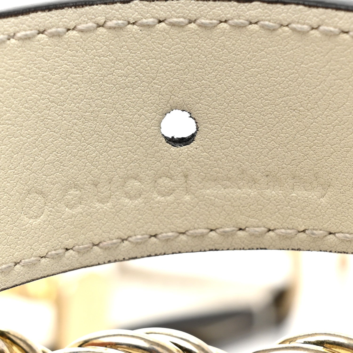 Gucci Calfskin Torchon Double G Chain 25mm Belt 85 34 Mystic White 3 of 7