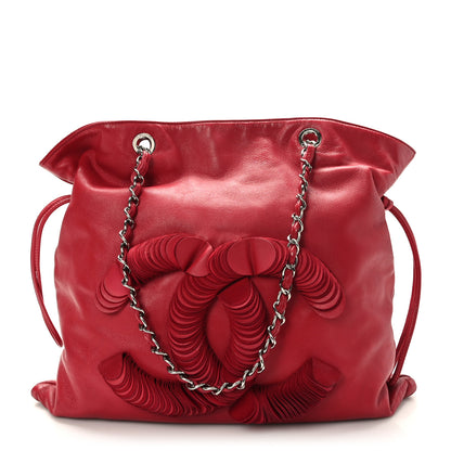 Chanel Lambskin Disc Bonbons Tote Red 1 of 8