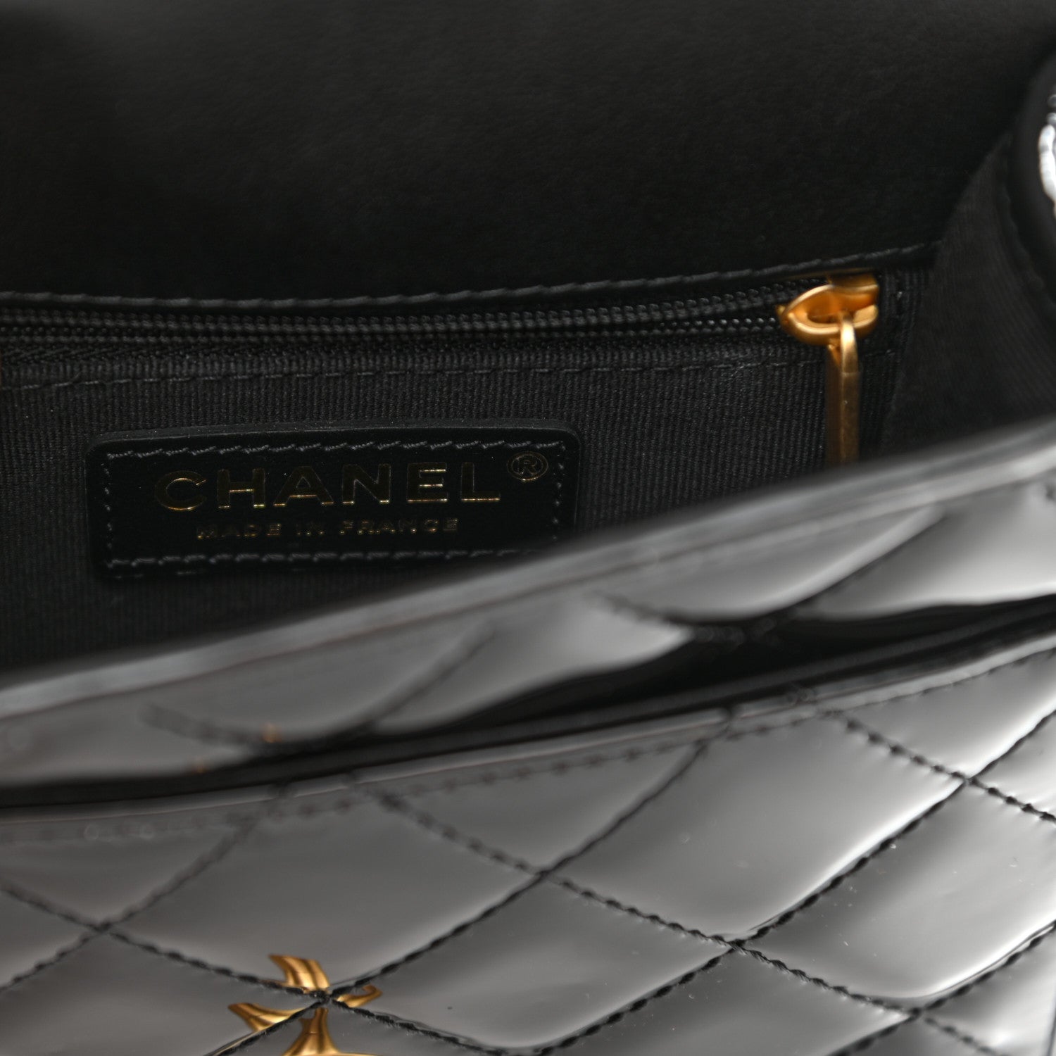 Chanel Patent School Memory Mini Top Handle Flap Black 6 of 7