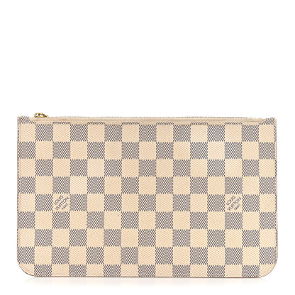 Louis Vuitton Damier Azur Neverfull MM GM Pochette Rose Ballerine 2 of 22