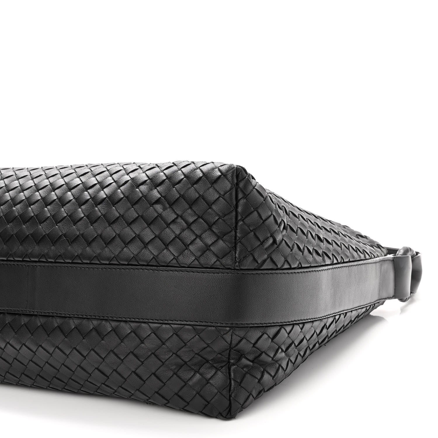 Bottega Veneta Nappa Intrecciato Shoulder Bag Black 8 of 9