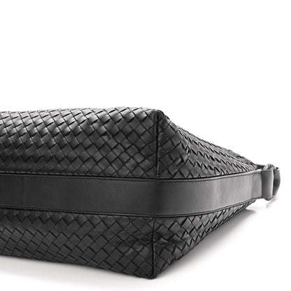 Bottega Veneta Nappa Intrecciato Shoulder Bag Black 8 of 9