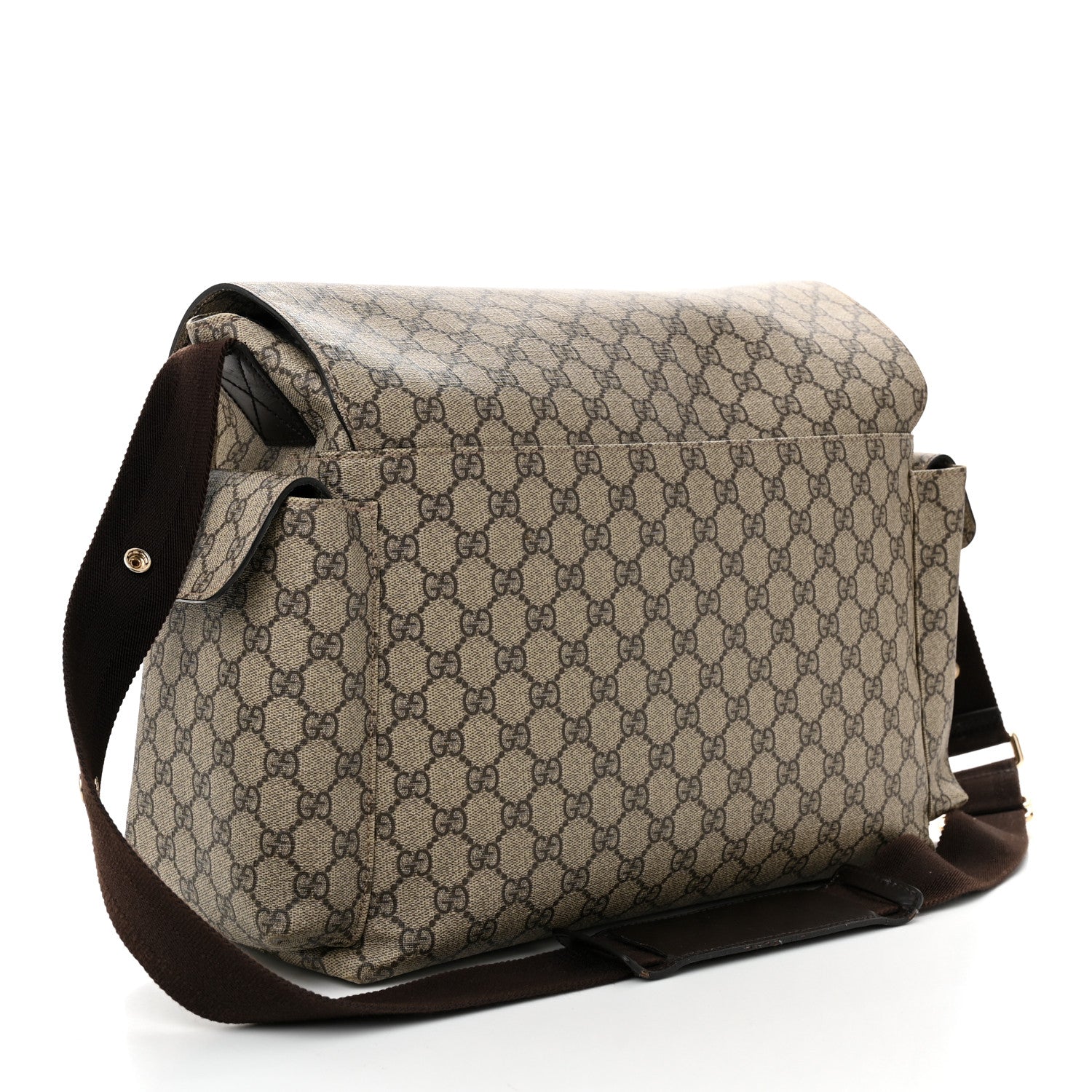 Gucci GG Plus Monogram Messenger Diaper Bag Dark Brown 4 of 14