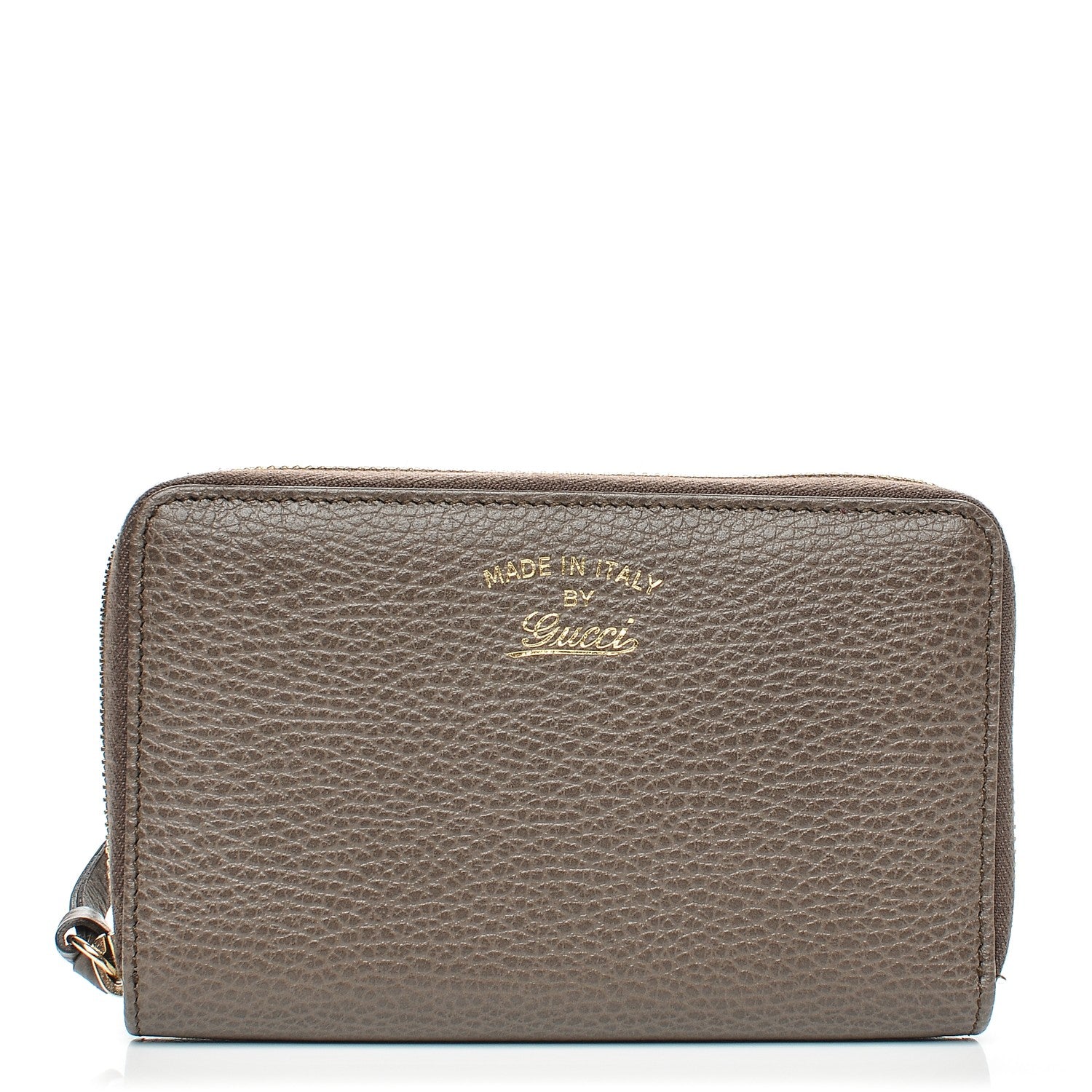 Gucci Dollar Calfskin Bi-Color Medium Swing Zip Around Wallet Grey Field Soft Pink 1 of 7