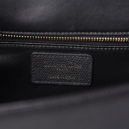 Christian Dior Grained Calfskin Embossed 30 Montaigne Chain Flap Bag Black 6 of 10
