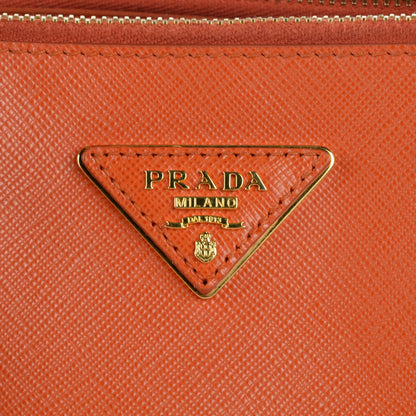 Prada Saffiano Large Galleria Double Zip Tote Papaya 8 of 11