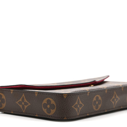 Louis Vuitton Monogram Pochette Felicie Chain Wallet Fuchsia 10 of 11