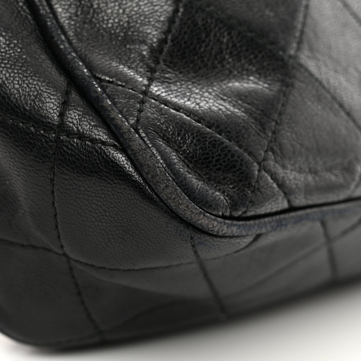 Lambskin Quilted CC Tassel Flap Black