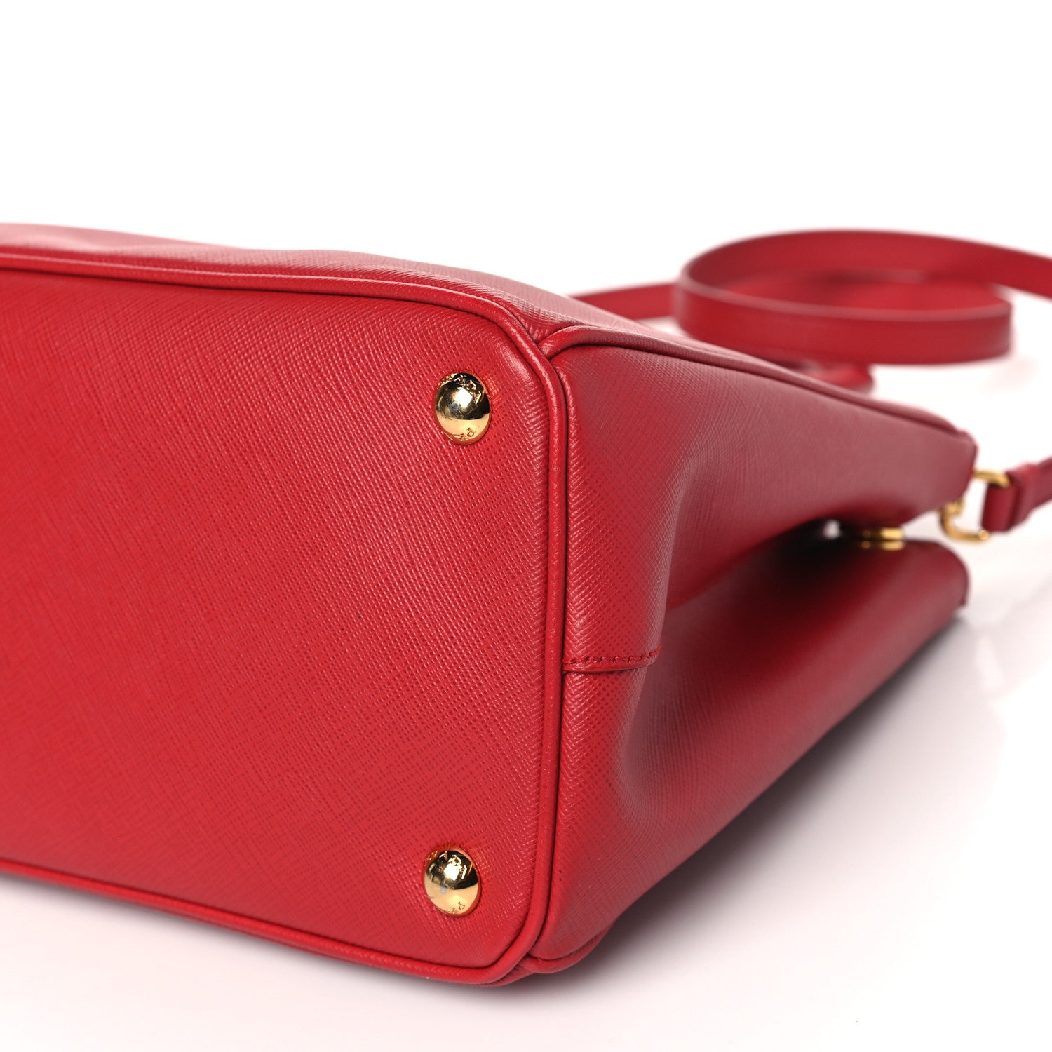 Prada Saffiano Small Galleria Double Zip Tote Fuoco 10 of 17