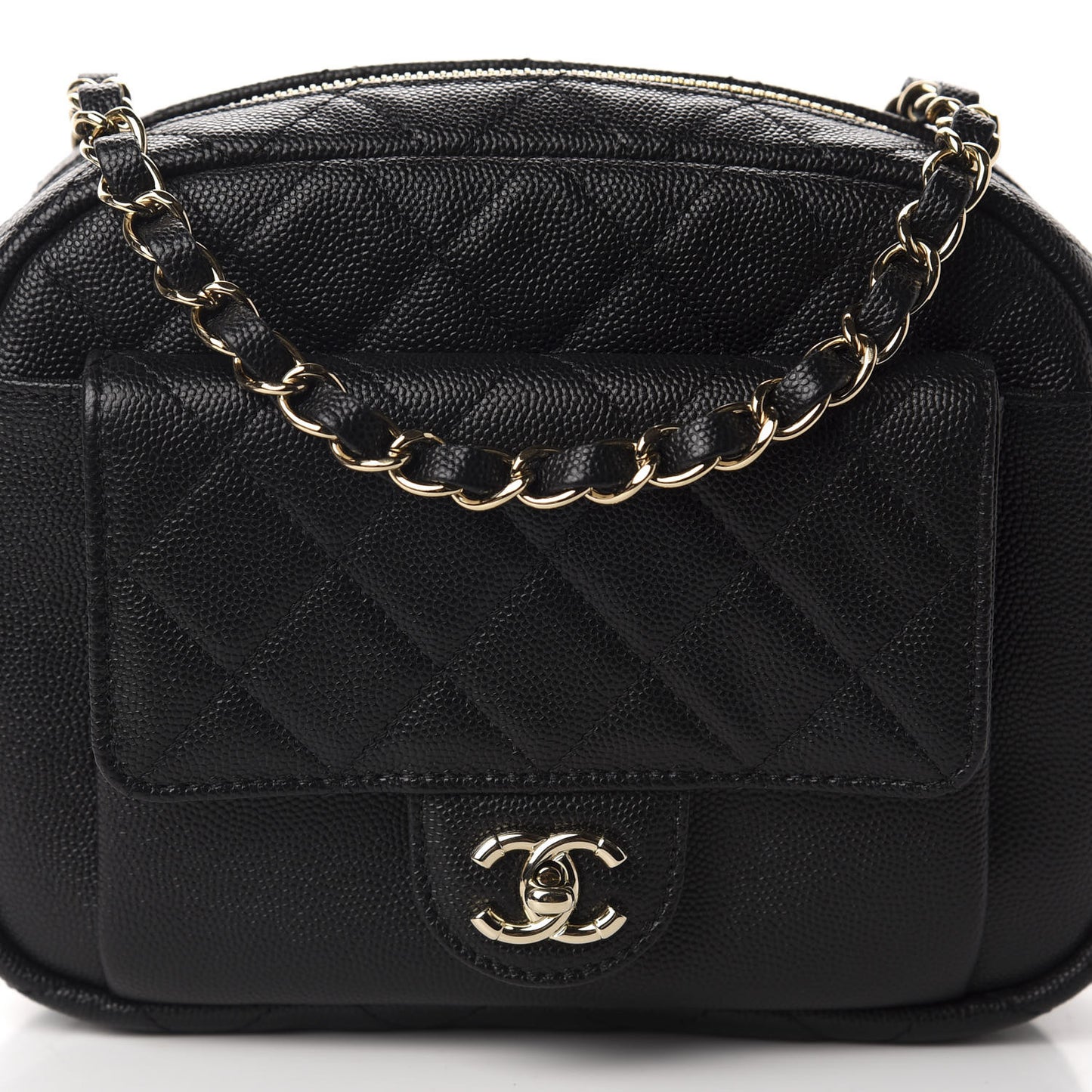 Caviar Quilted CC Day Camera Case Black