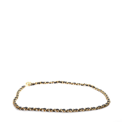 Chanel CHANE Lambskin Chain CC Medallion Belt Black Gold 4 of 7