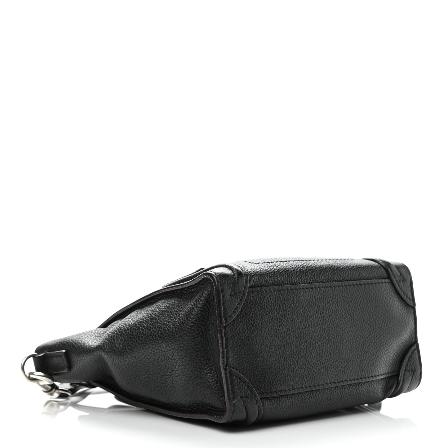 Drummed Calfskin Nano Luggage Black