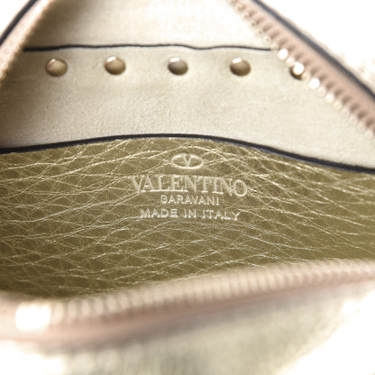 Valentino Garavani Metallic Pebbled Calfskin Rockstud Camera Crossbody Bag Platino 8 of 10