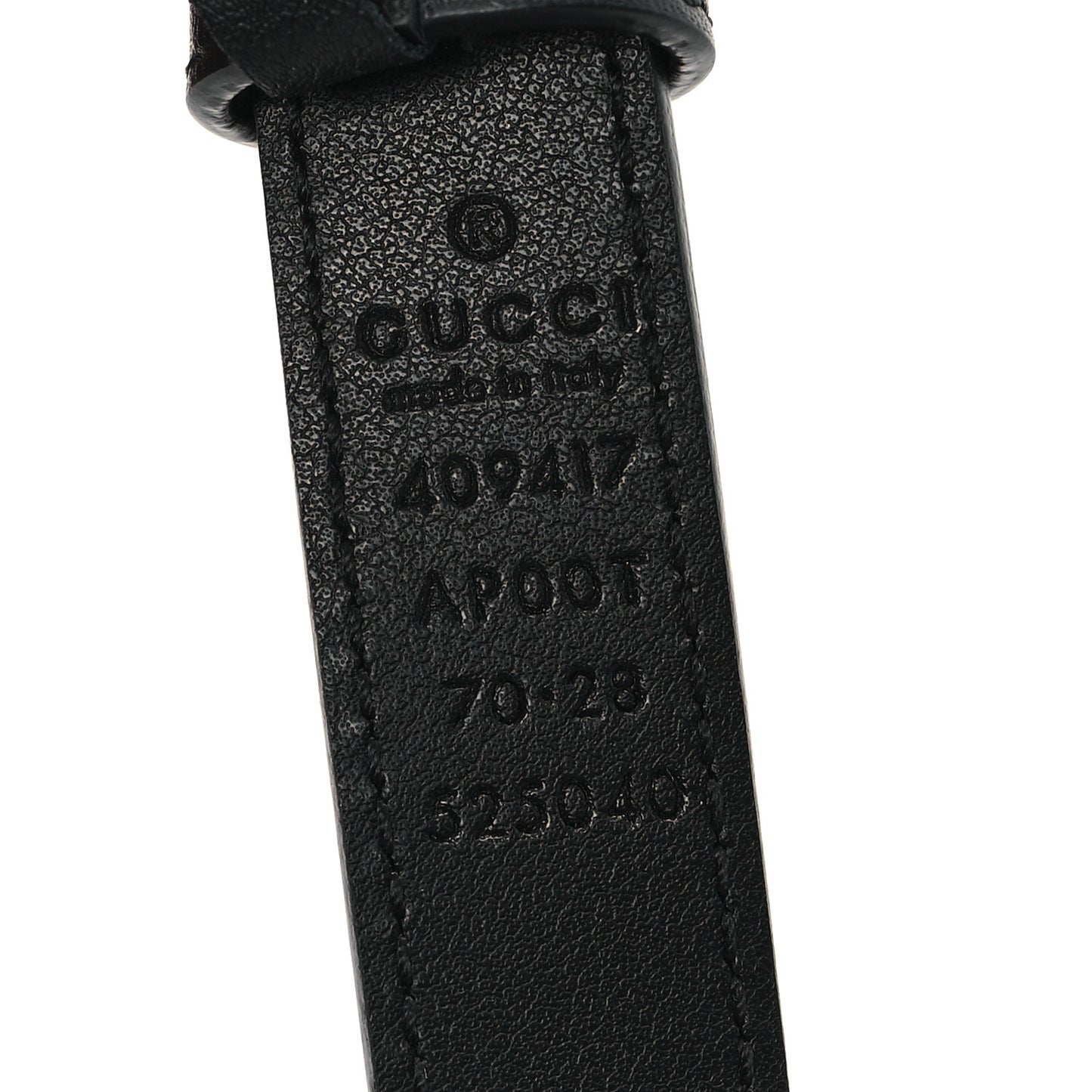 Calfskin Double G 20mm Belt 70 28 Black