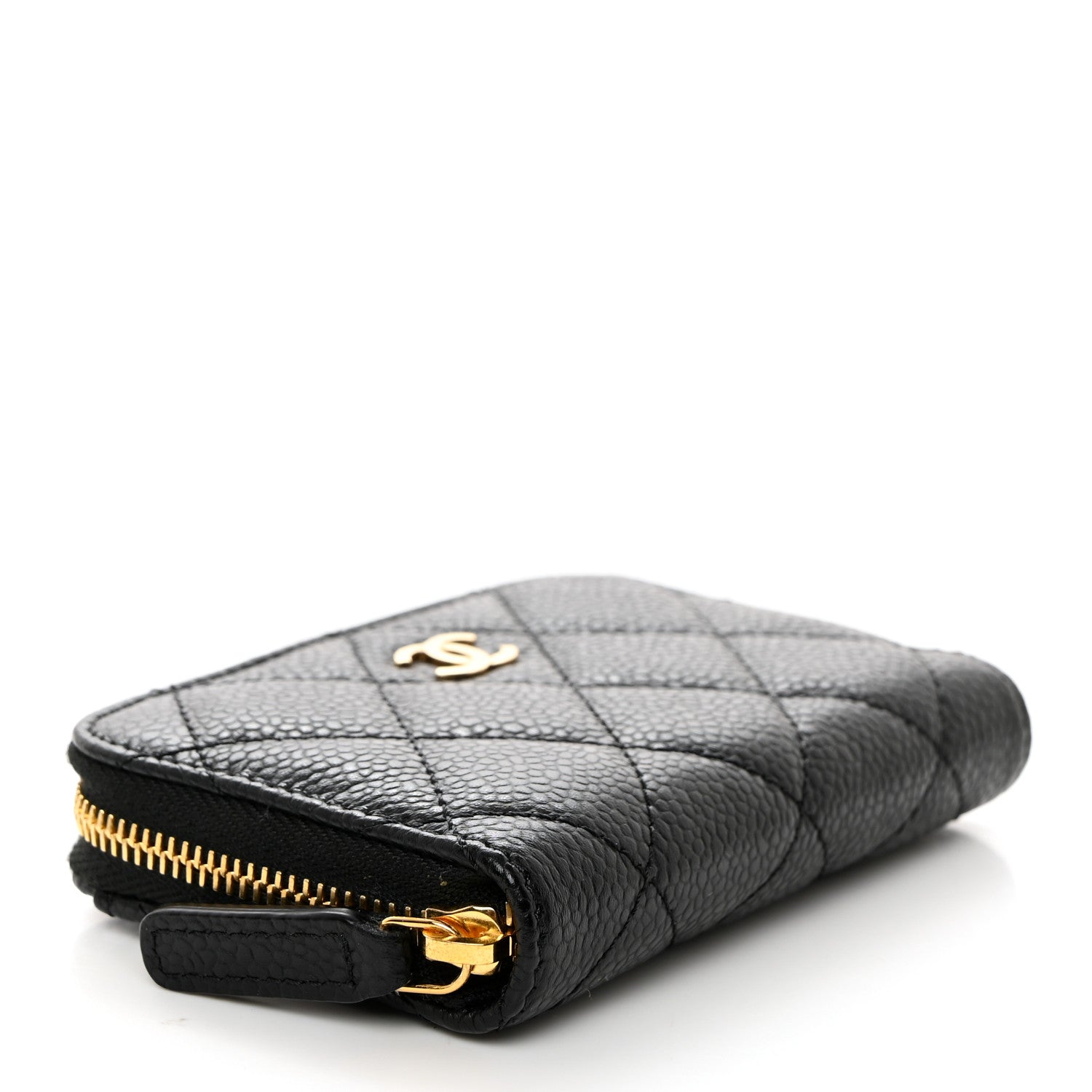 Chanel Caviar Quilted Zip Coin Purse Black 4 of 8