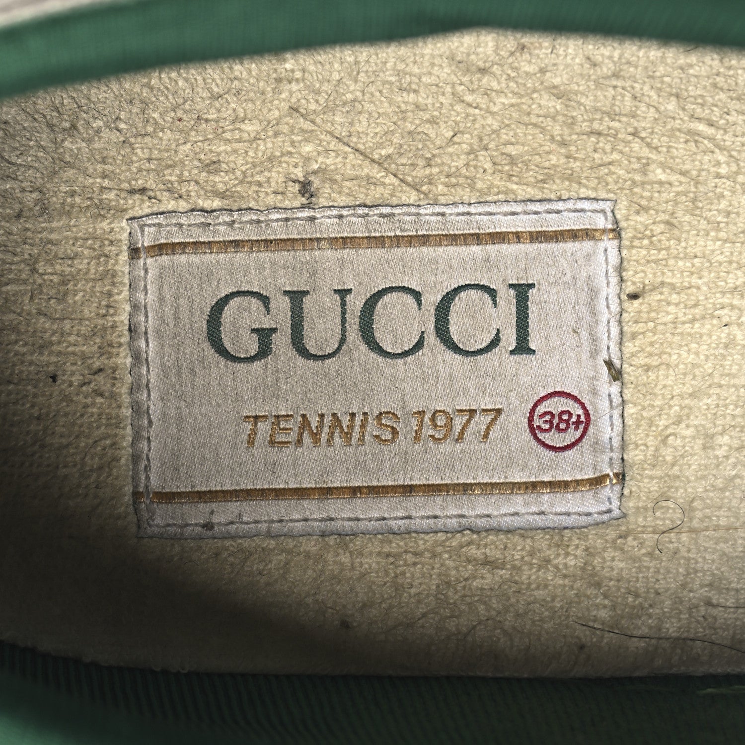 Gucci GG Supreme Monogram Water Flora Web Womens 1977 Tennis Sneakers 38.5 Beige Blue Multicolor Mystic White 8 of 8
