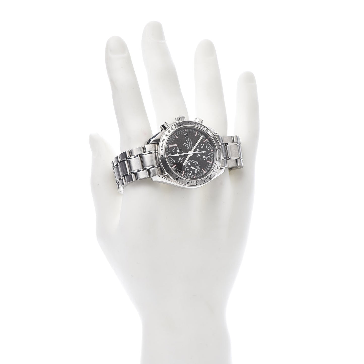 Stainless Steel 39mm Speedmaster Schumacher Chronograph Automatic Watch Black 3519.50