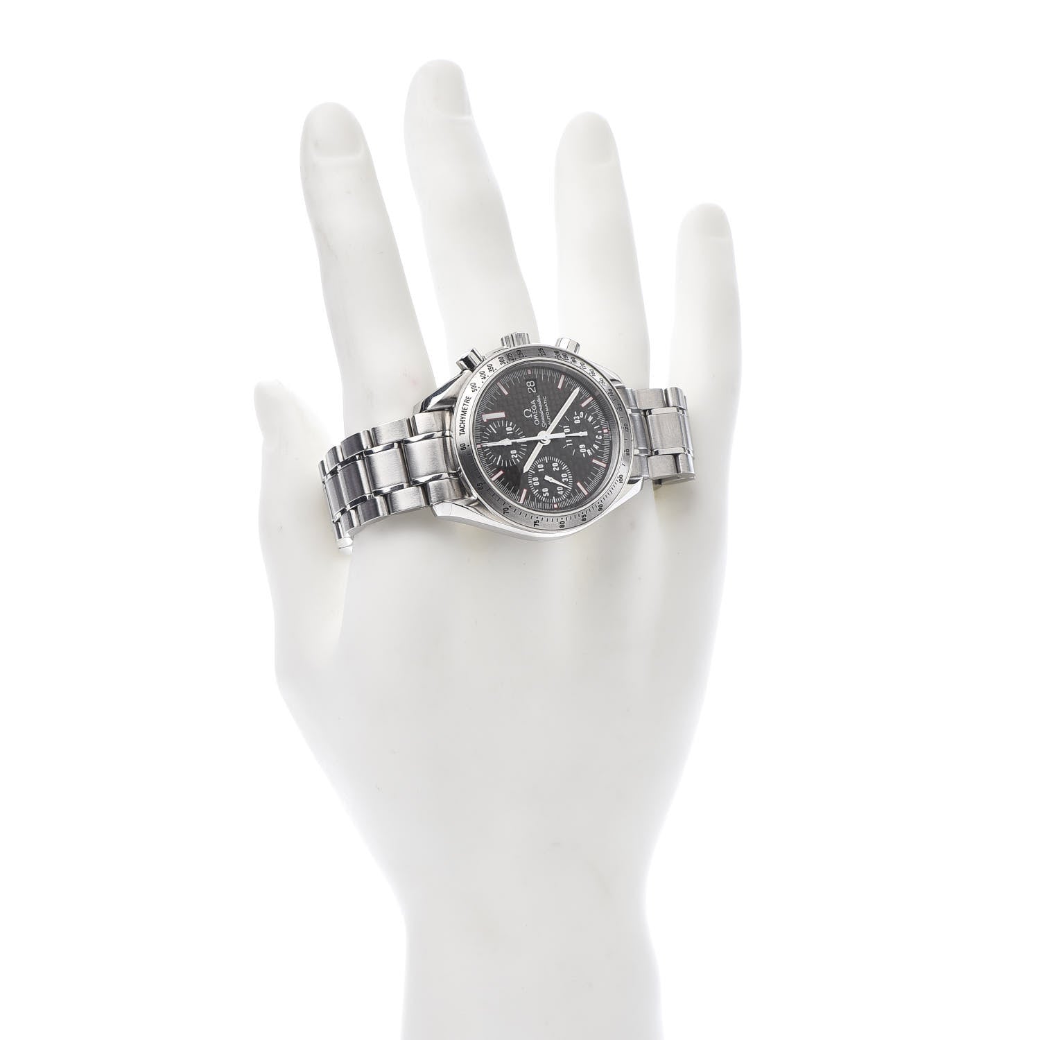 Omega Stainless Steel 39mm Speedmaster Schumacher Chronograph Automatic Watch Black 3519.50 2 of 5