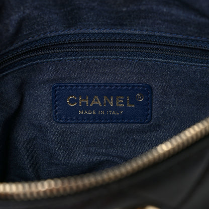 Chanel Lambskin Quilted Resin Bi-Color Waist Bag Fanny Pack Black 6 of 9