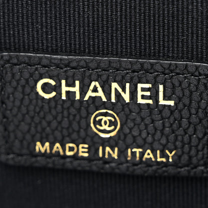 Chanel Caviar Quilted Tiny CC Mini Vanity Case With Chain Black 6 of 12