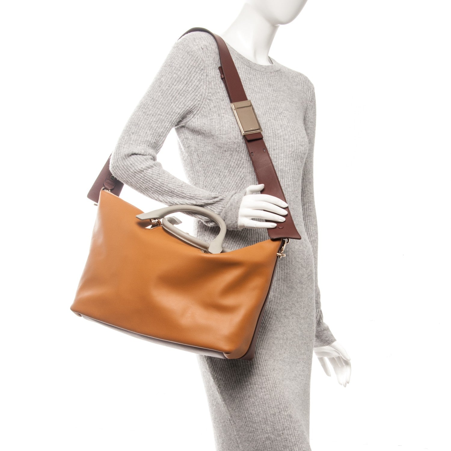 Chloe Smooth Calfskin Large Baylee Tote Yummy Cookie 2 of 7