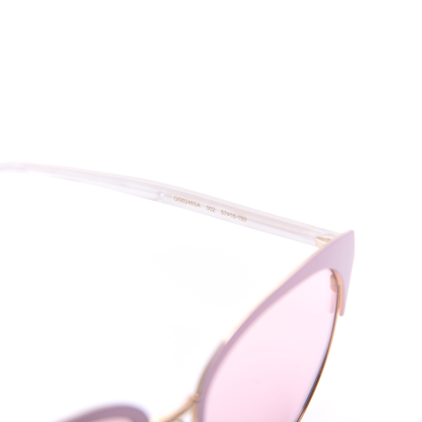 Round Metal GG0246SA Sunglasses Light Pink