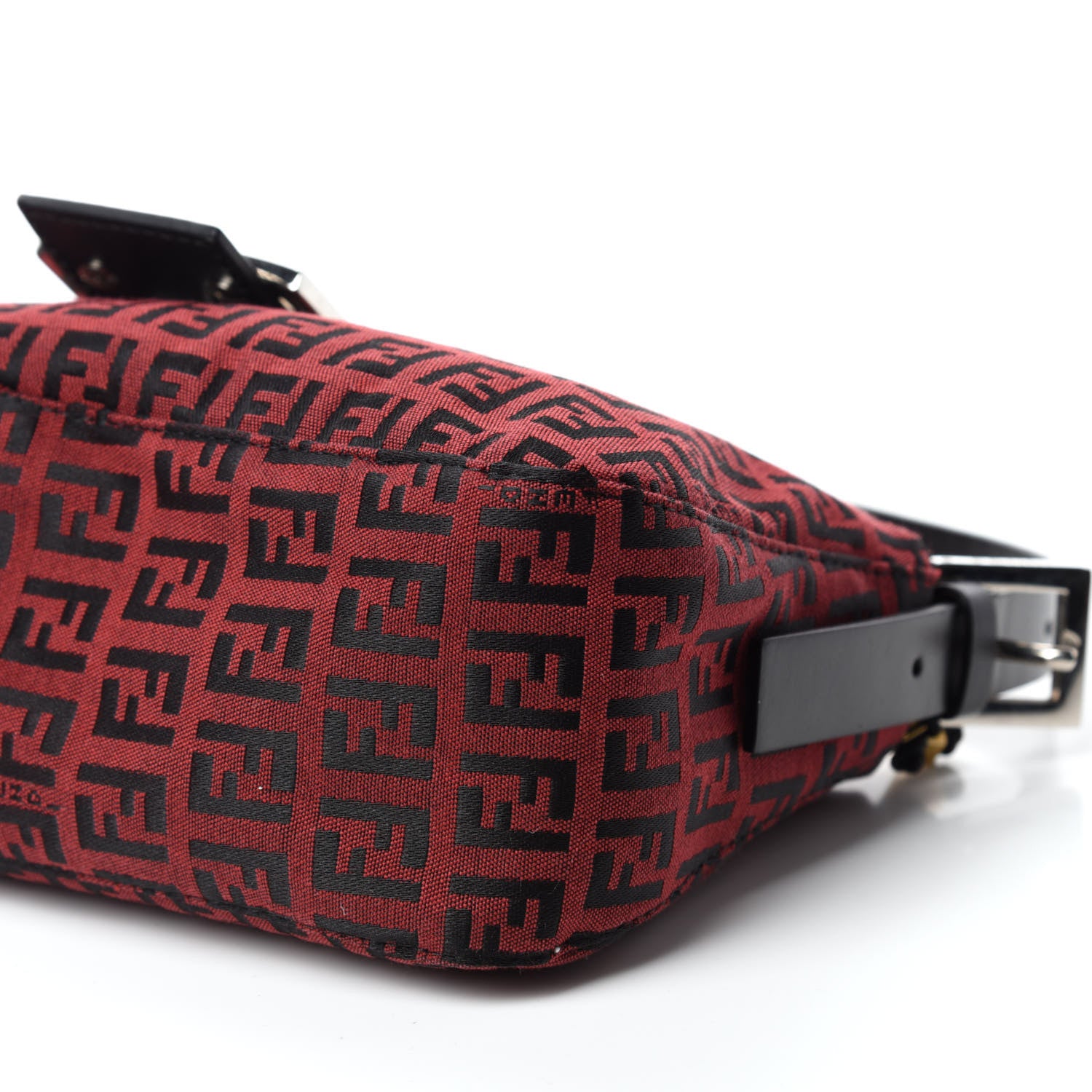 Fendi Zucchino Baguette Red Black 7 of 10