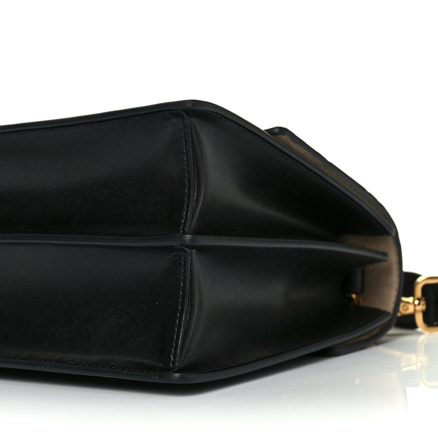Fendi Vitello Liberty Bi-Color FF 1974 Embossed Kan U Shoulder Bag Black Maya 10 of 10